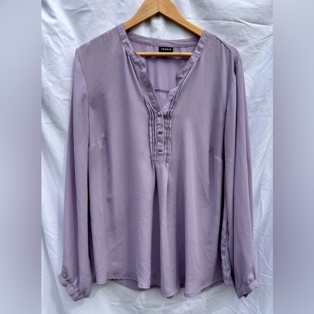 Torrid Size 2 Harper Georgette Pullover 3/4 Sleeve Blouse